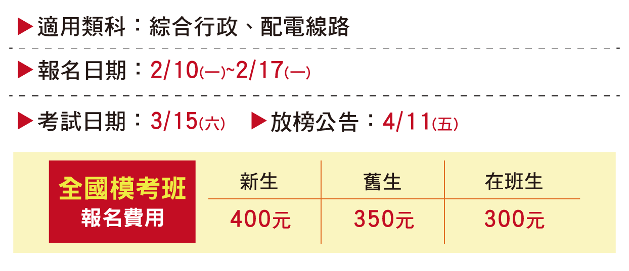 114年台電僱員全國模考班